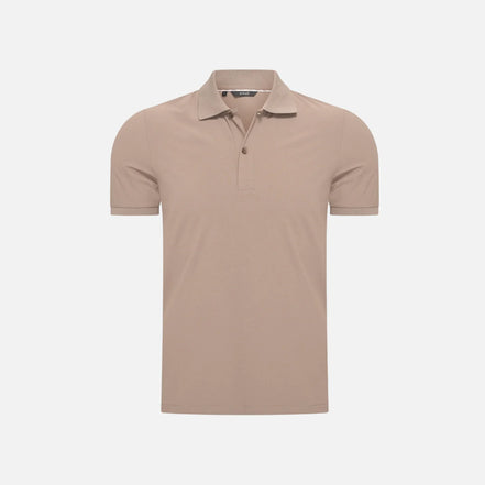BASIC BEIGE POLO T SHIRT
