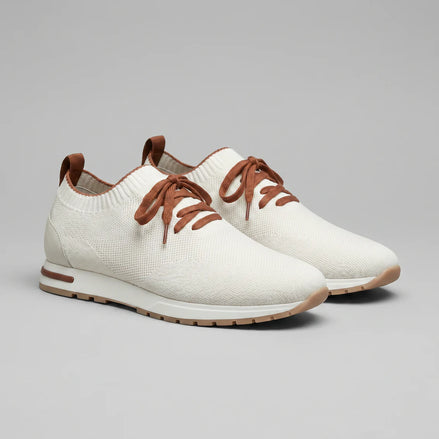 WHITE KNIT TRAINER
