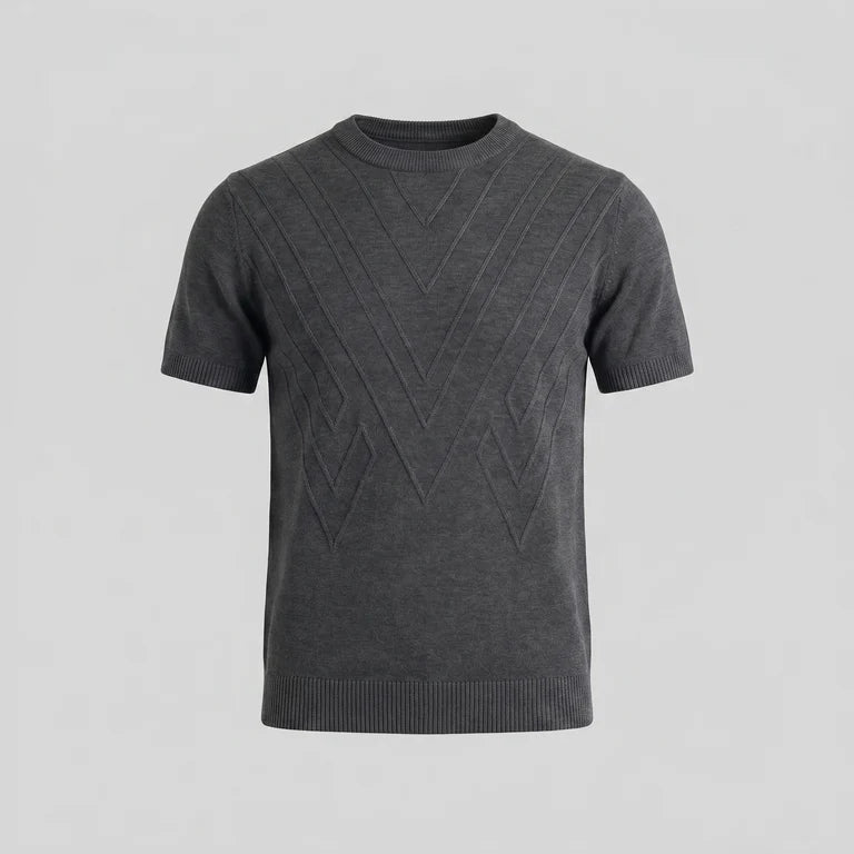GREY - KNIT T SHIRT