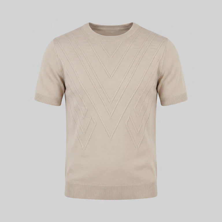CREAM - KNIT T SHIRT