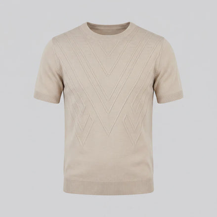 CREAM - KNIT T SHIRT