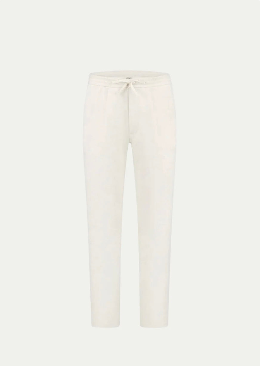 WHITE MODERN LINEN TROUSER