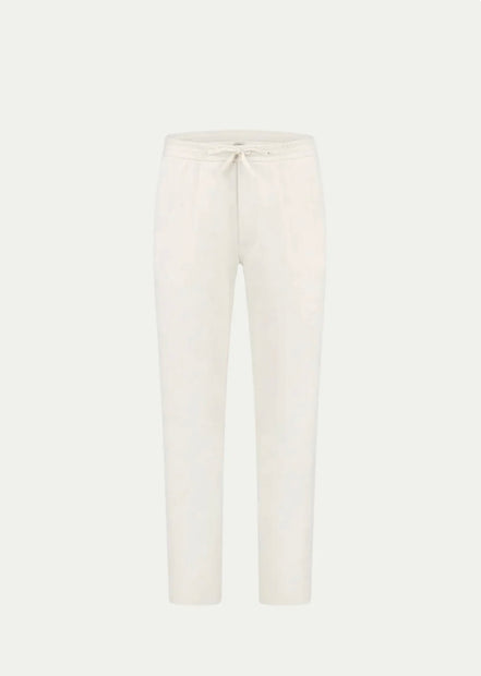 WHITE MODERN LINEN TROUSER