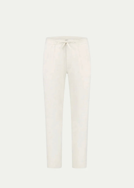 WHITE MODERN LINEN TROUSER