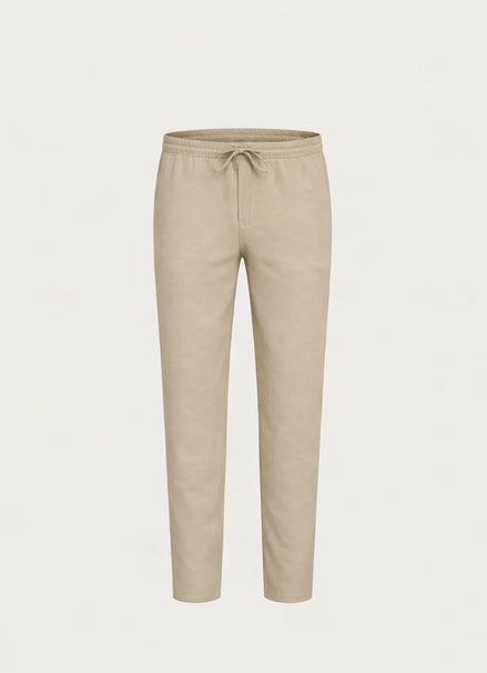 BEIGE MODERN LINEN TROUSER