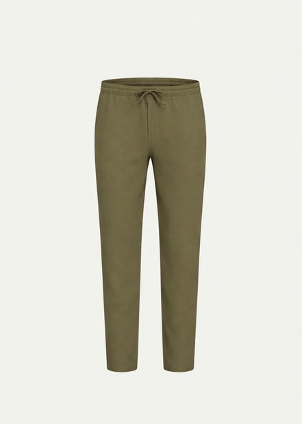 OLIVE MODERN LINEN TROUSER