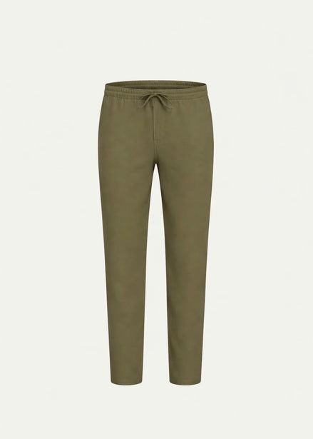 OLIVE MODERN LINEN TROUSER