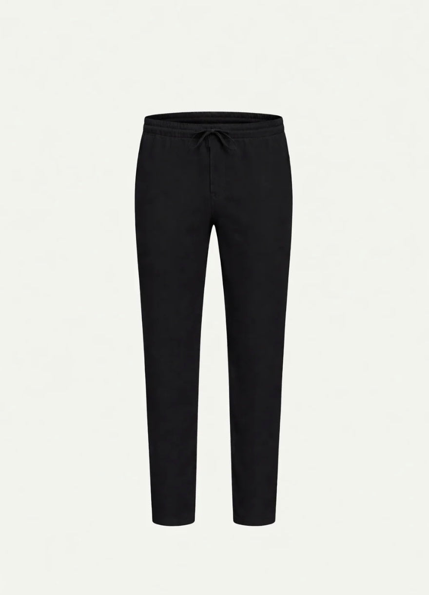 BLACK MODERN LINEN TROUSER