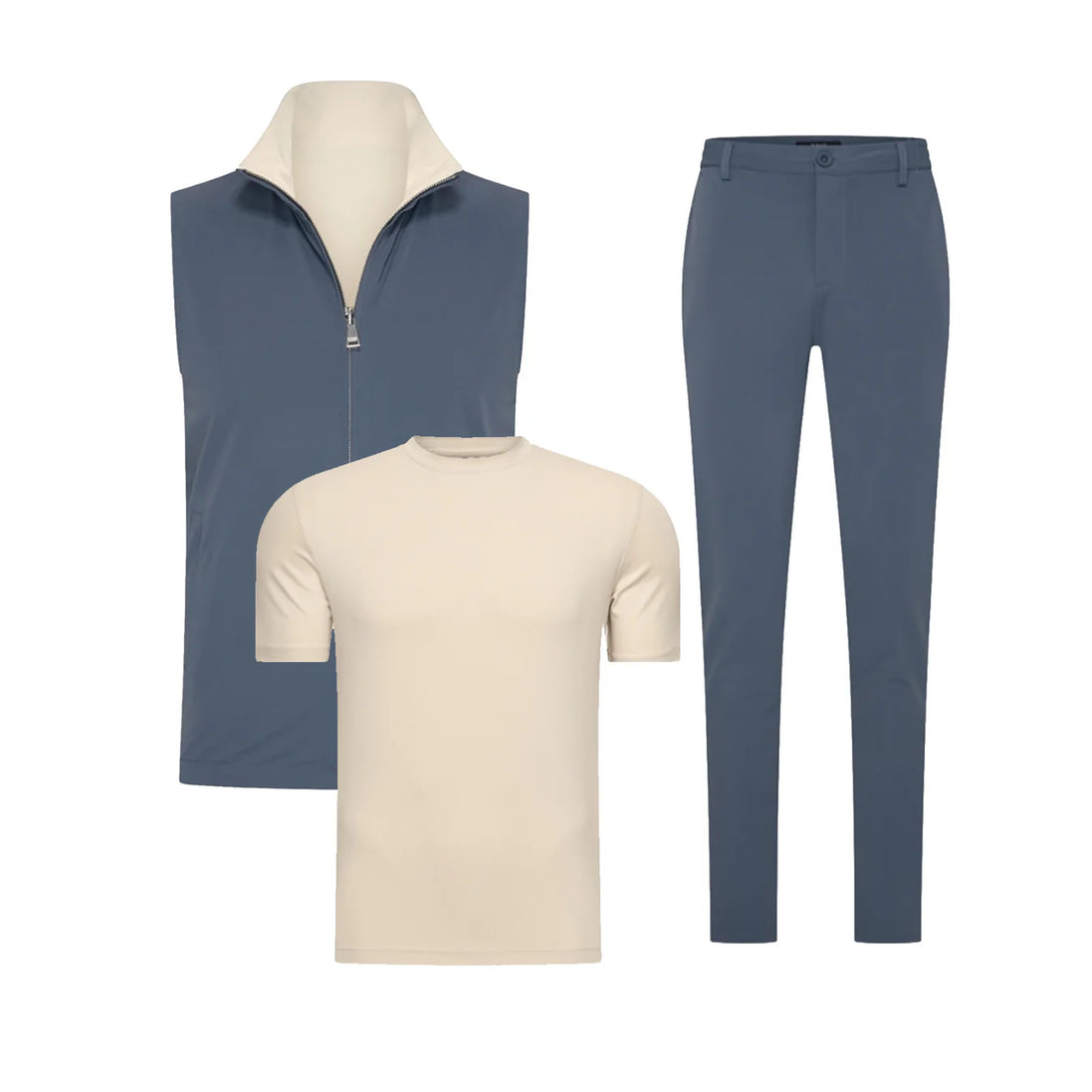 CREAM/BLUE MODERN ESSENTIAL SET